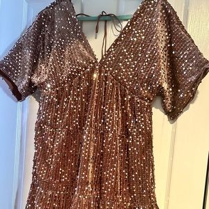 COPY - Sequin cords/velour dress